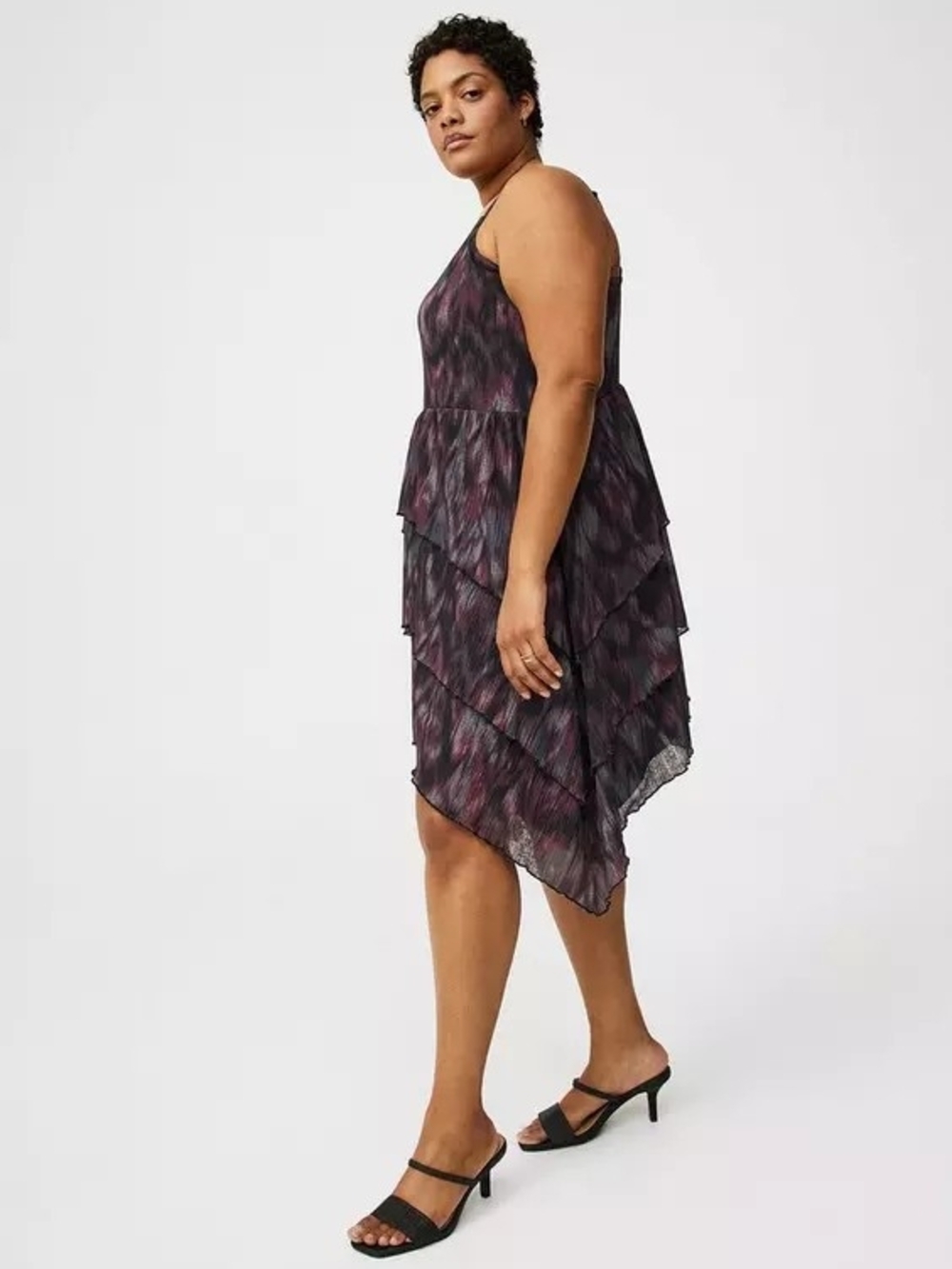 Torrid Cami Tiered Mini Dress Size 0X (12,Large) - Picture 5 of 16